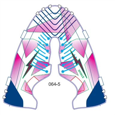 PU Material Shoe Överdelar Vamp Sport Shoe Ovandel