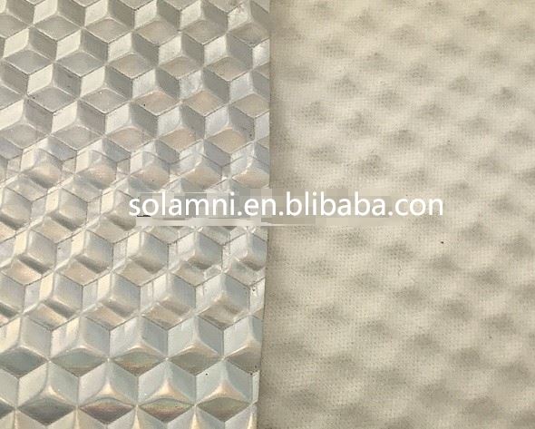 Embossed Colorful Holographic Three-dimensional Pu Leather