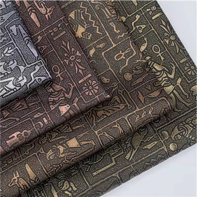 Egyptiskt mönstrat syntetiskt PVC-läder
