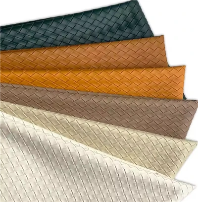 Partihandel Diagonal Braid Weave PVC-läder