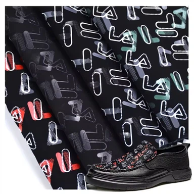 Grossist Screen Printing Designer Faux Print PU syntetiskt lädertyg