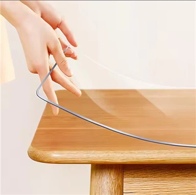 Partihandel Vattentät Klar Slitstark Transparent Duk Plast PVC-ark Dukskydd